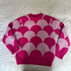 Pink and Light Pink Women's Sweater